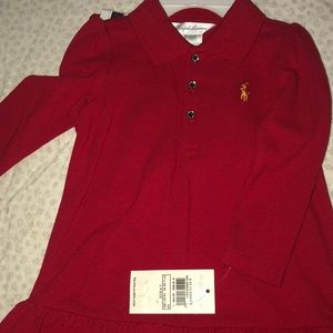 Brand new infant girl Ralph Lauren 2piece dress.